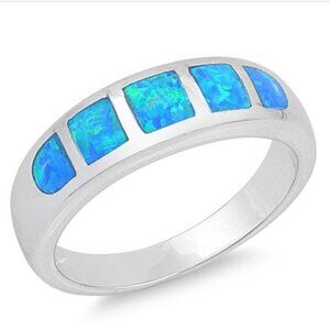 Silver Lab Opal Ring